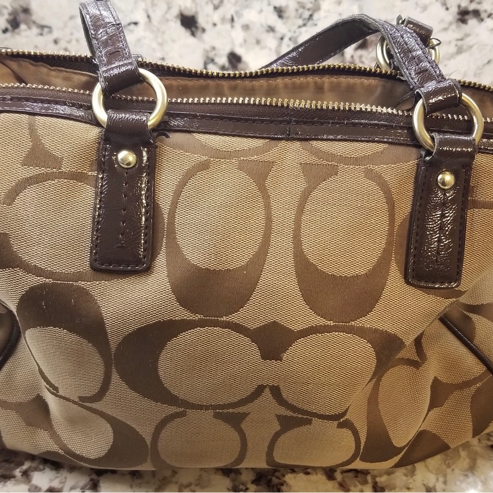 Signature Stripe Multi Stripe Satchel (Coach F255… - image 4